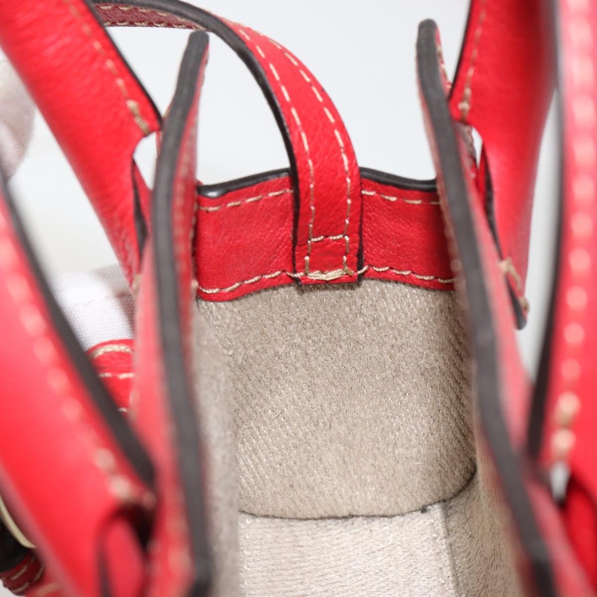 Chloe Edith Leather, Red, Leather, Clutch