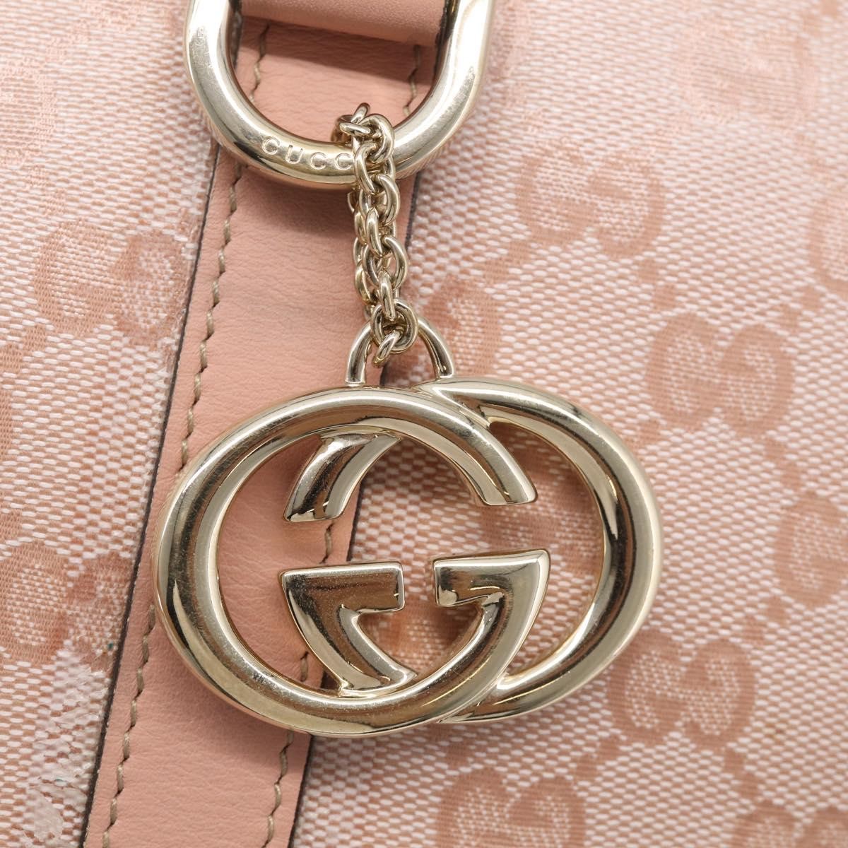 Gucci Abbey Zip Tote GG Canvas and Leather, Pink, Canvas, Handbag