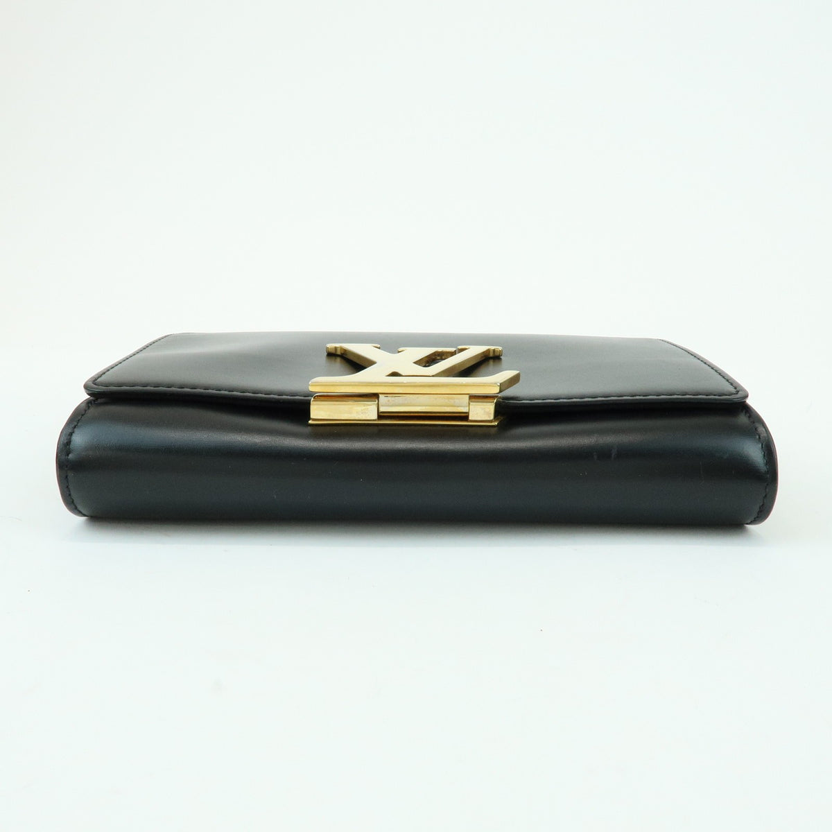 Louis Vuitton Chain Louise Clutch Leather, Black, Leather, Clutch