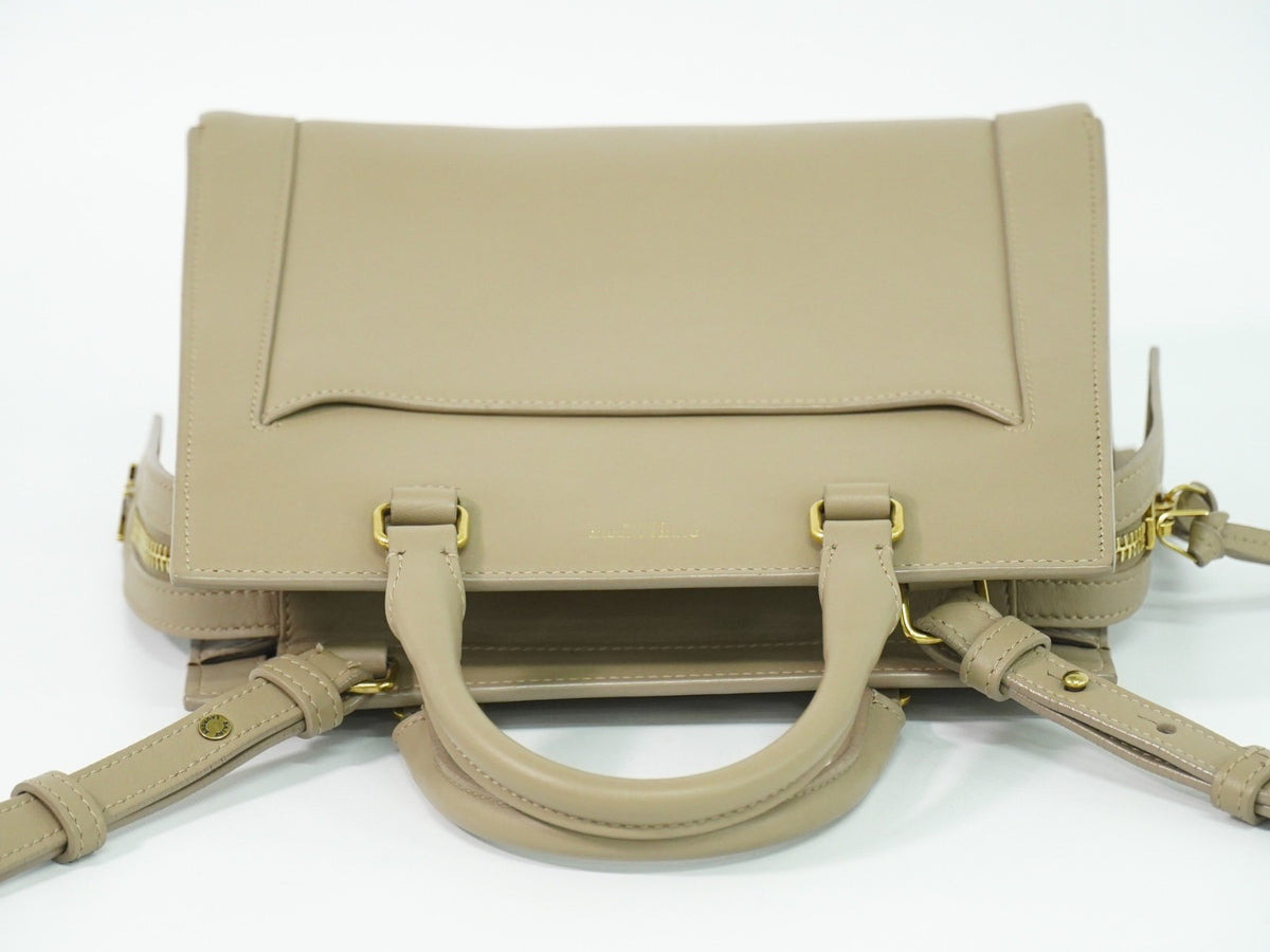 Saint Laurent East Side Smooth Leather, Beige, Leather, Tote Bag