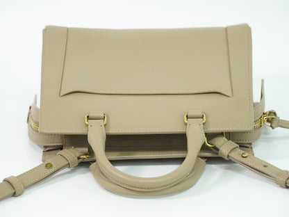 Saint Laurent East Side Smooth Leather, Beige, Leather, Tote Bag