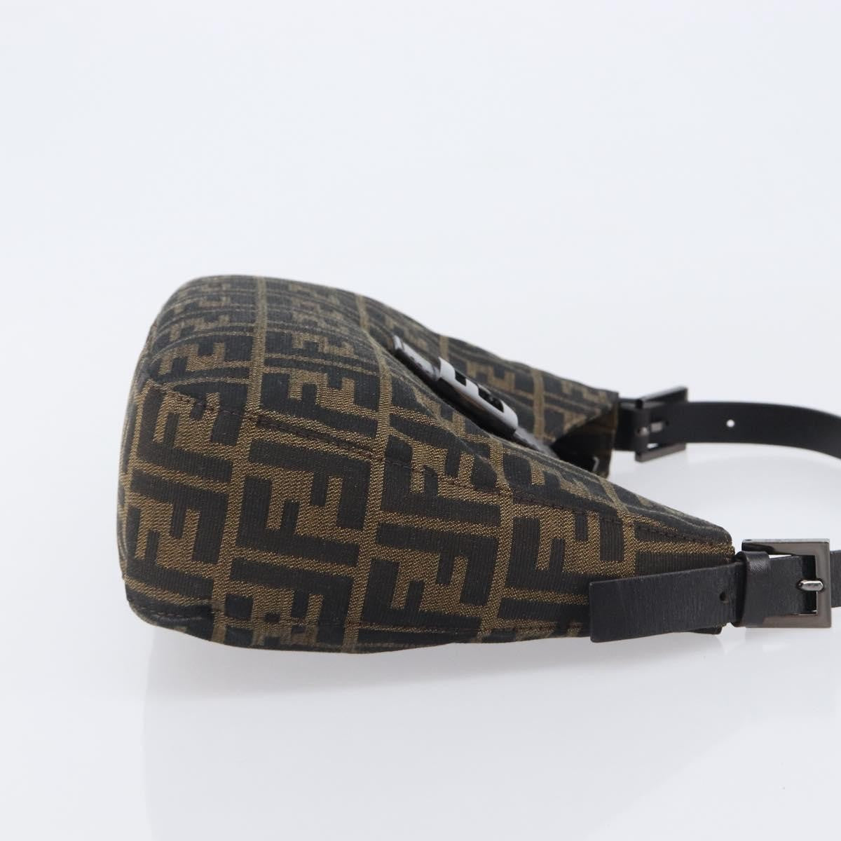 Fendi Vintage Pocket Zucca Canvas, Brown, Canvas, Shoulder Bag