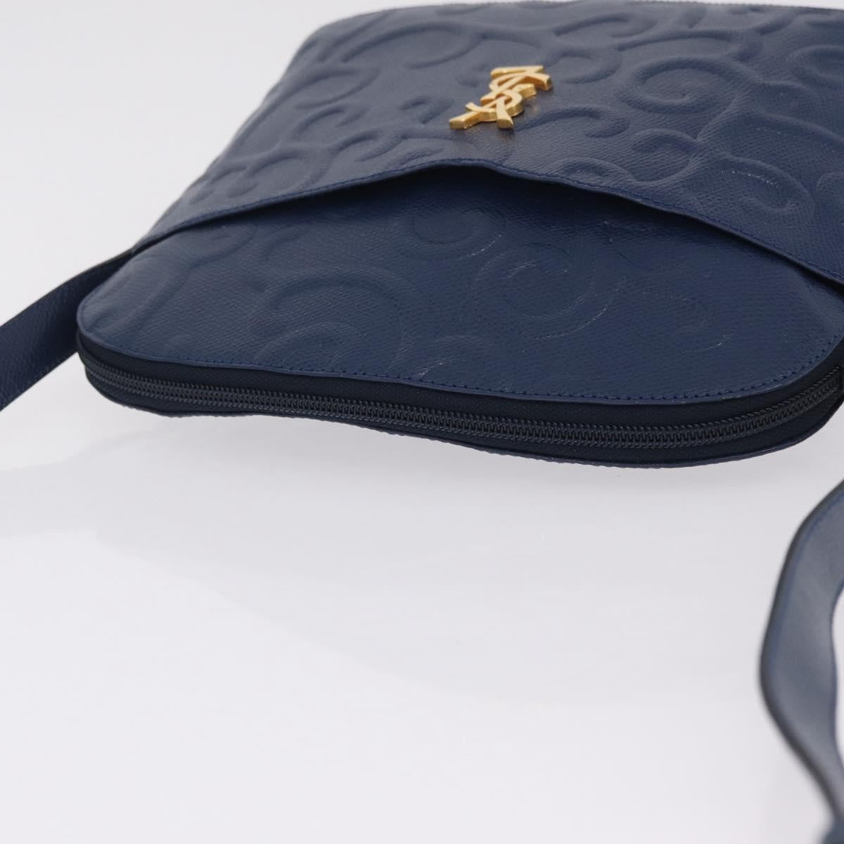 Saint Laurent Overseas Leather, Navy, Leather, Tote Bag