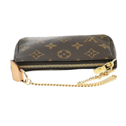 Louis Vuitton Mini pochette accessoires Canvas, Brown, Leather, Clutch