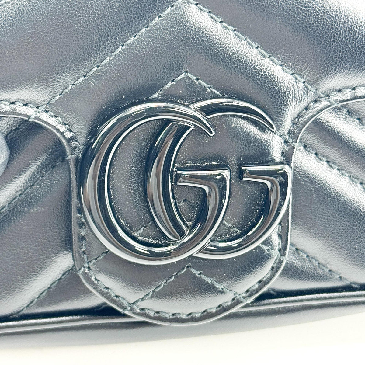Gucci GG Marmont Flap Matelasse Leather, Black, Leather, Handbag