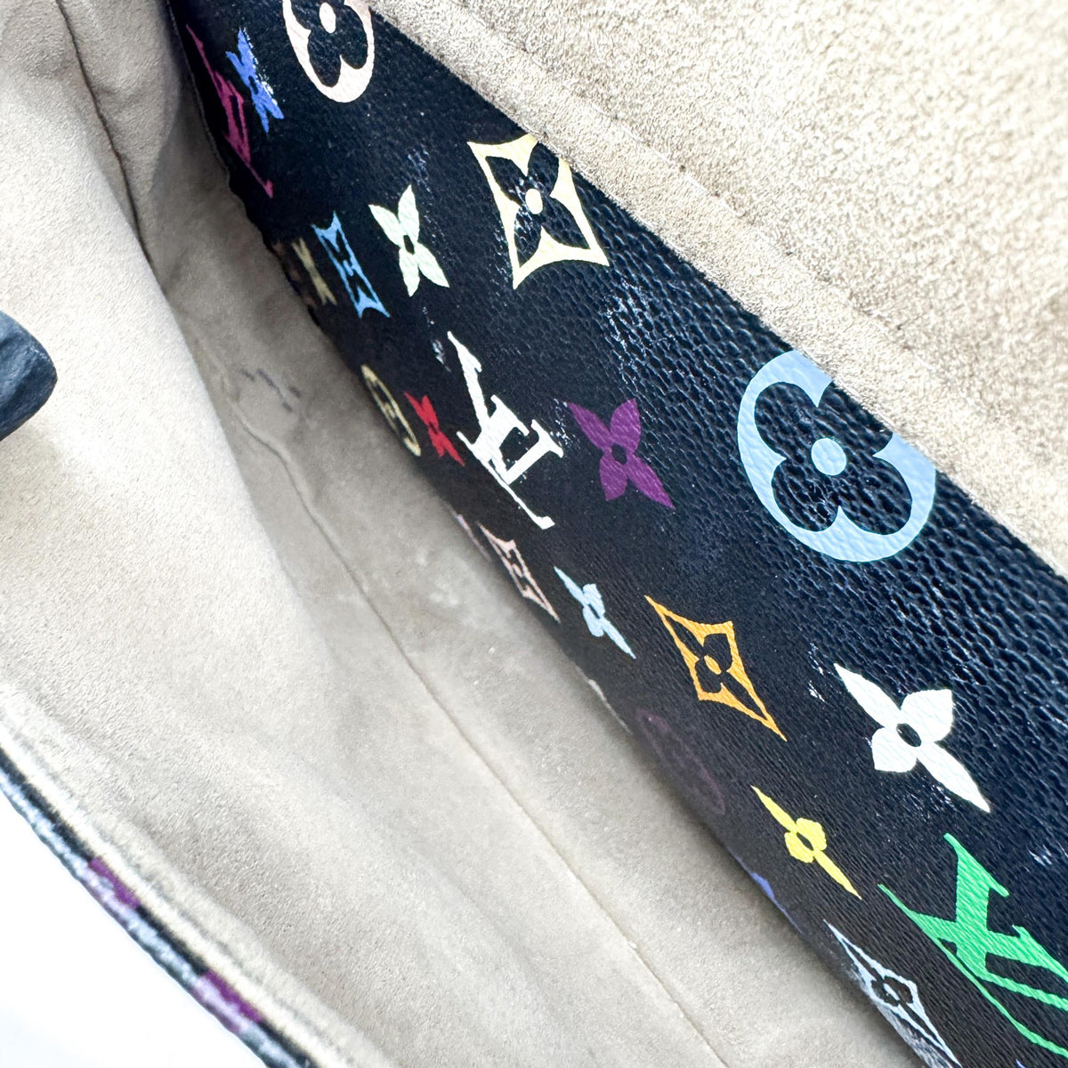 Louis Vuitton Rita Monogram Multicolor, Black, Canvas, Handbag