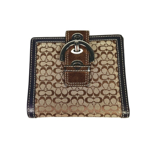 COACH Monogram Bifold Wallet Brown