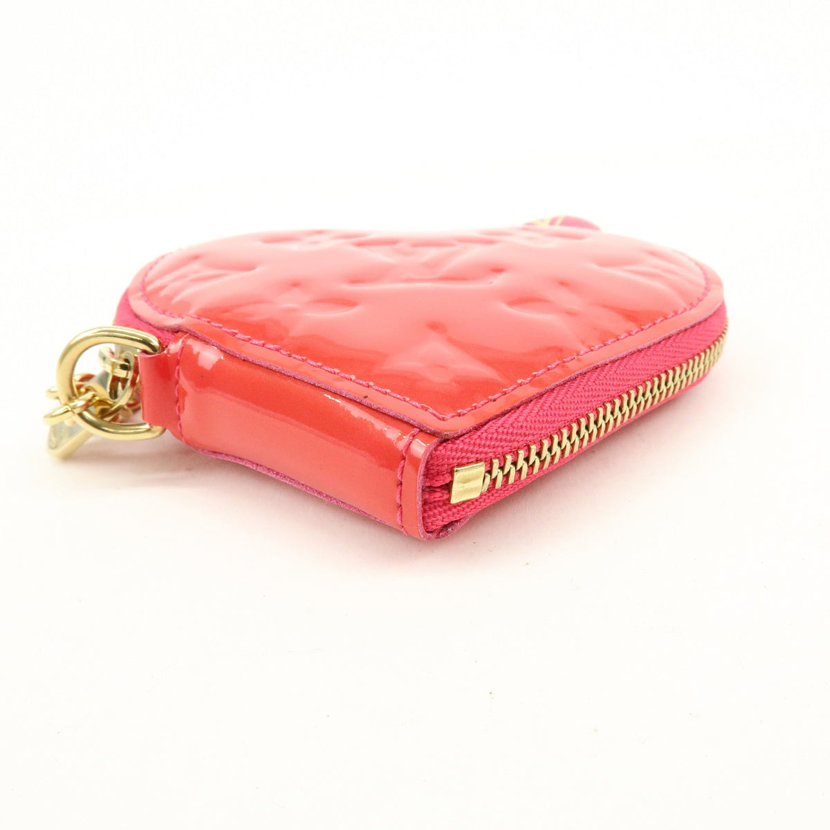 Louis Vuitton Heart Coin Purse Monogram Vernis, Pink, Patent Leather, Clutch