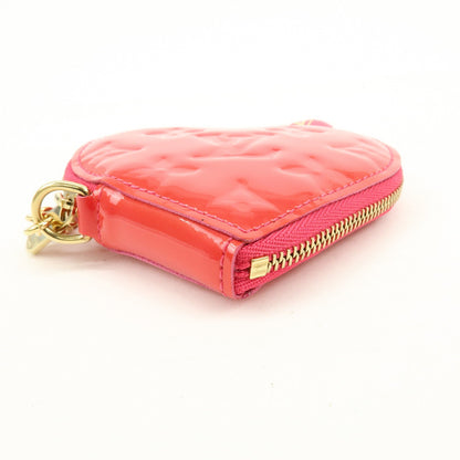 Louis Vuitton Heart Coin Purse Monogram Vernis, Pink, Patent Leather, Clutch