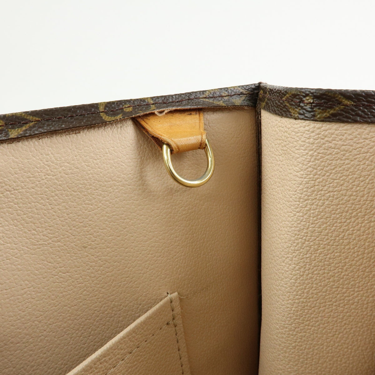 Louis Vuitton Vintage Sac Plat Monogram Canvas, Brown, Canvas, Handbag