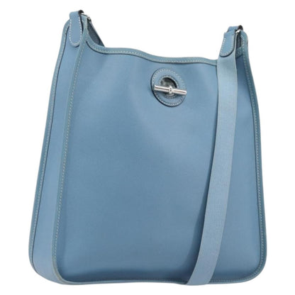 Hermes Vespa Courchevel, Blue, Leather, Shoulder Bag