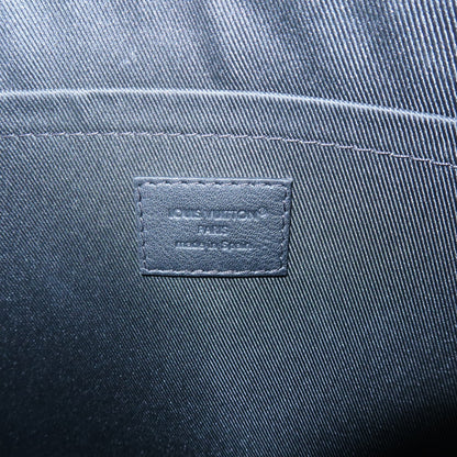 Louis Vuitton Pochette To-Go Monogram Shadow Leather, Black, Leather, Clutch