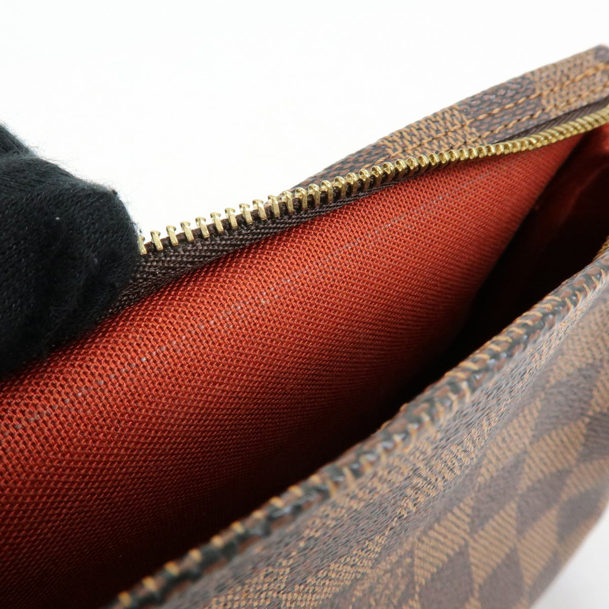 Louis Vuitton Trousse Make Up Damier, Brown, Canvas, Clutch