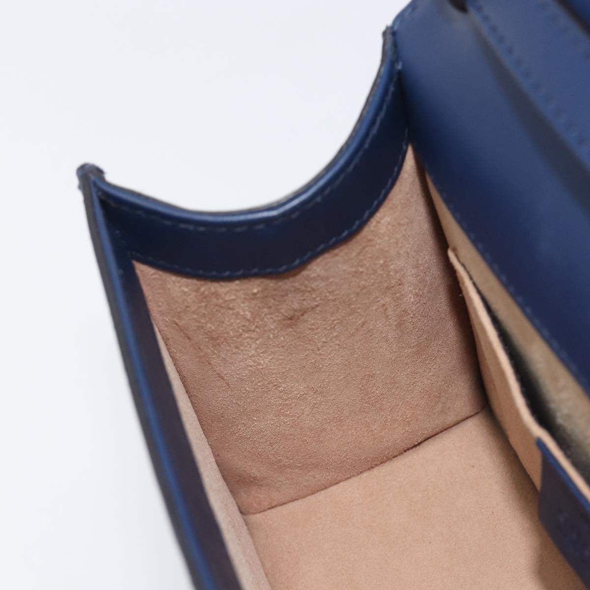 Gucci Sylvie Top Handle Leather, Navy, Leather, Handbag