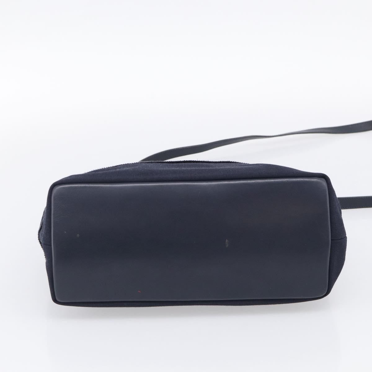 Salvatore Ferragamo Vala Canvas, Navy, Canvas, Shoulder Bag