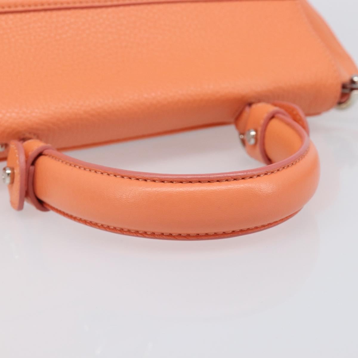 Salvatore Ferragamo Sofia Satchel Leather, Orange, Leather, Handbag