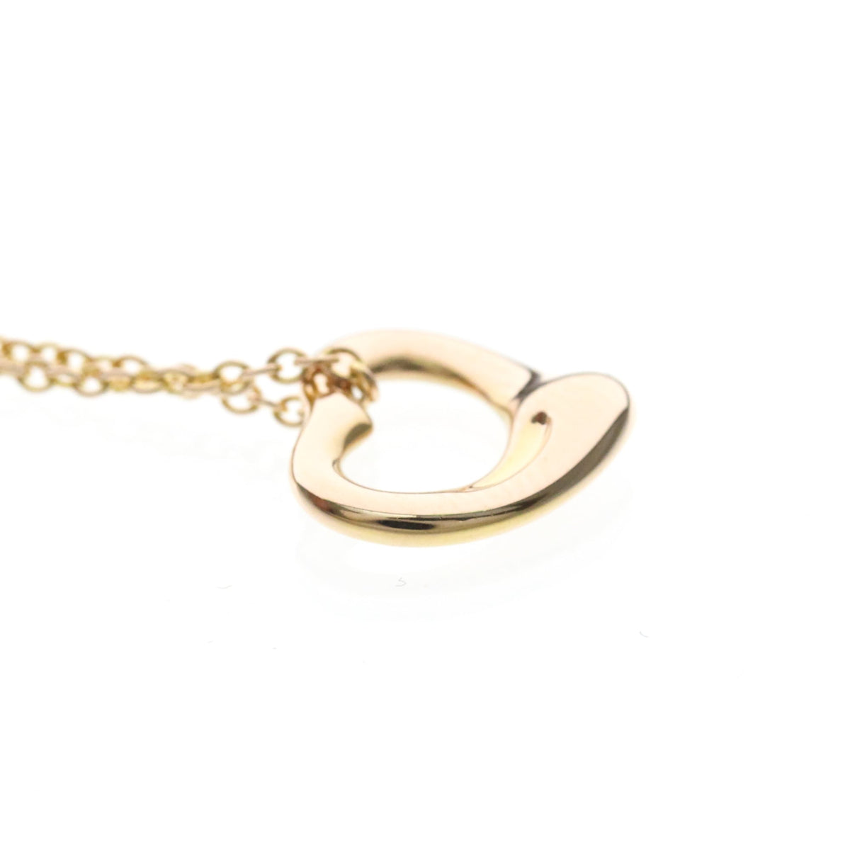 Tiffany & Co. Elsa Peretti Open Heart Pendant 18K Yellow Gold, Gold, Pink Gold, Necklace