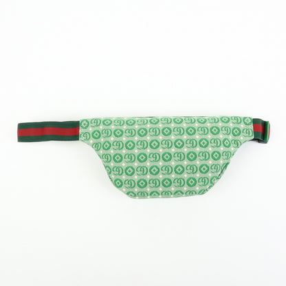 Gucci Children's Belt Printed GG Coated Canvas, Green, Canvas, Handbag