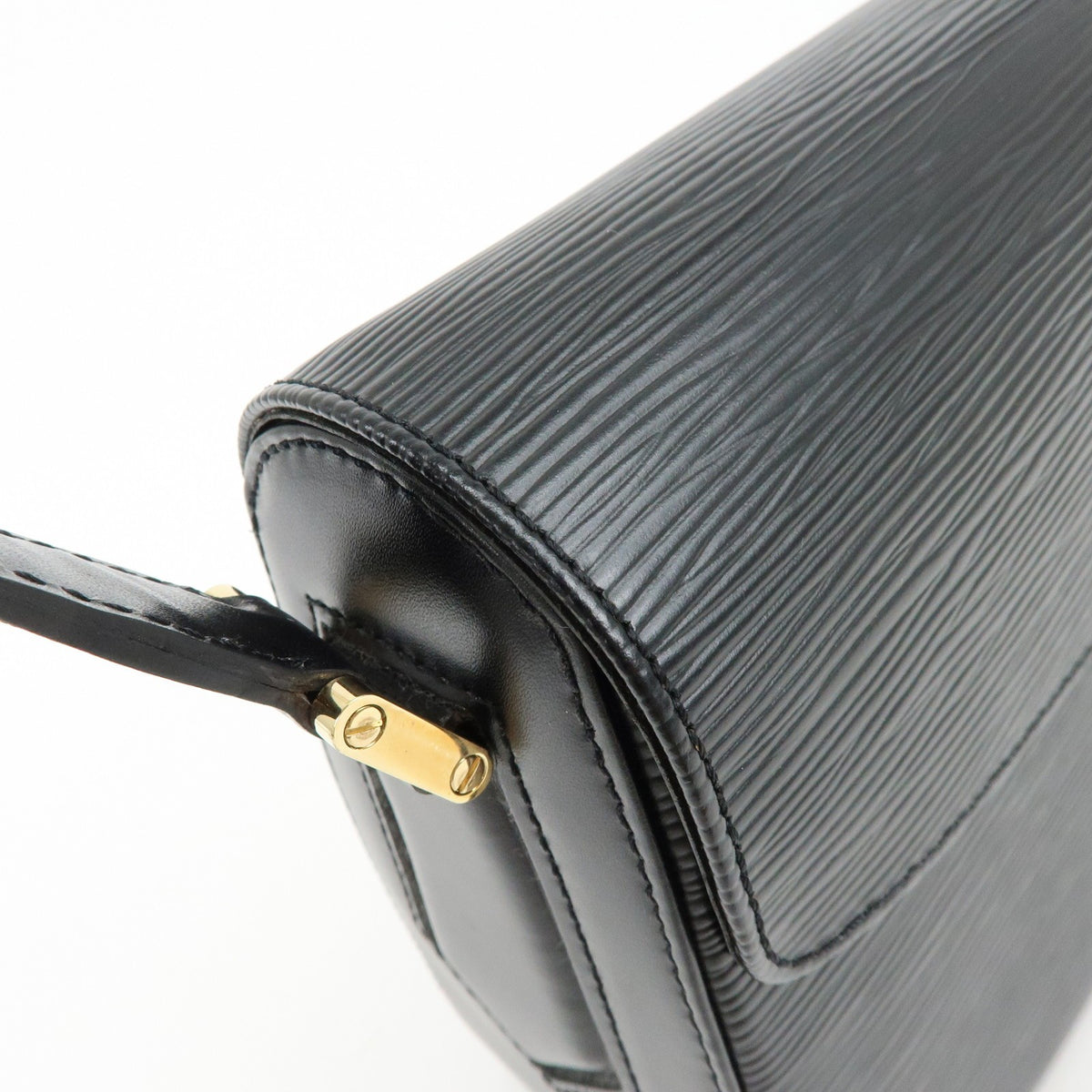 Louis Vuitton Buci Epi Leather, Black, Leather, Handbag