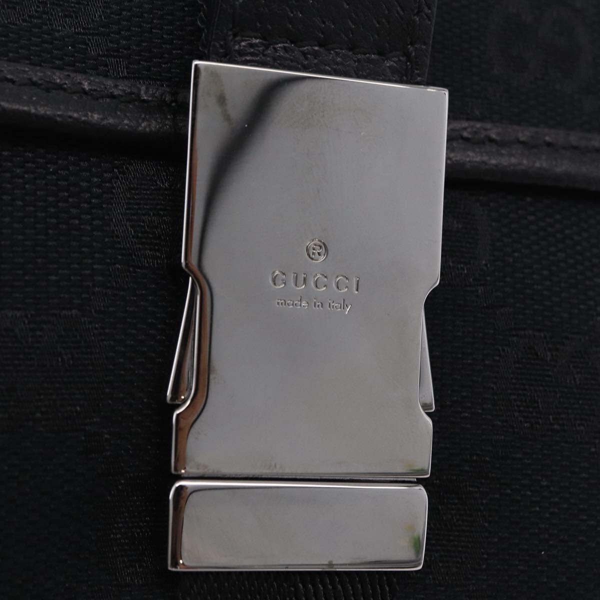 Gucci Buckle Waist GG Canvas, Black, Canvas, Handbag