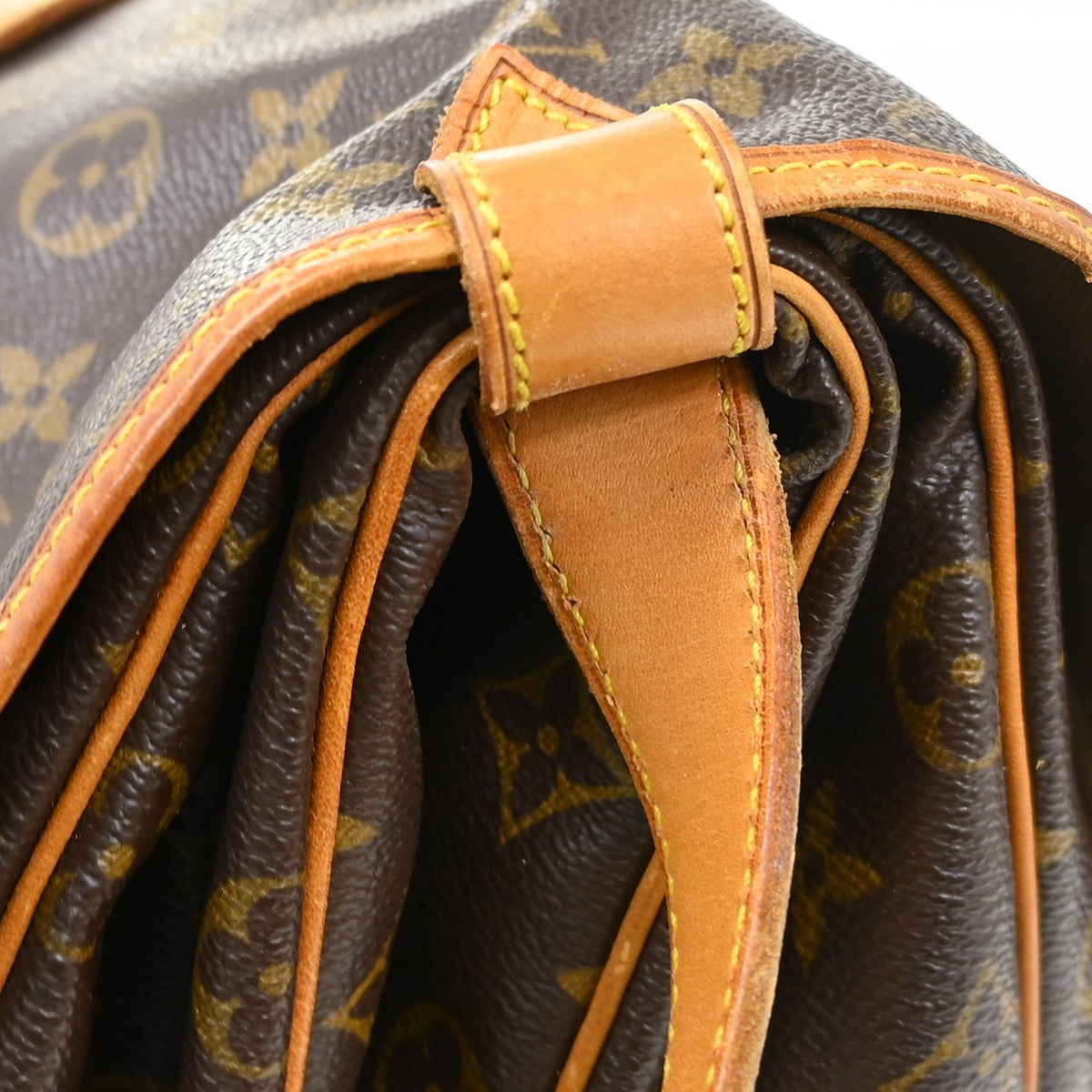 Louis Vuitton Saumur Monogram Canvas, Brown, Canvas, Shoulder Bag