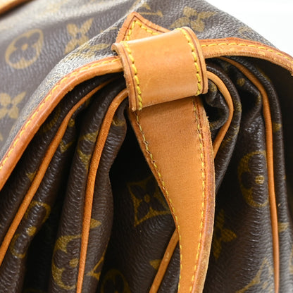 Louis Vuitton Saumur Monogram Canvas, Brown, Canvas, Shoulder Bag