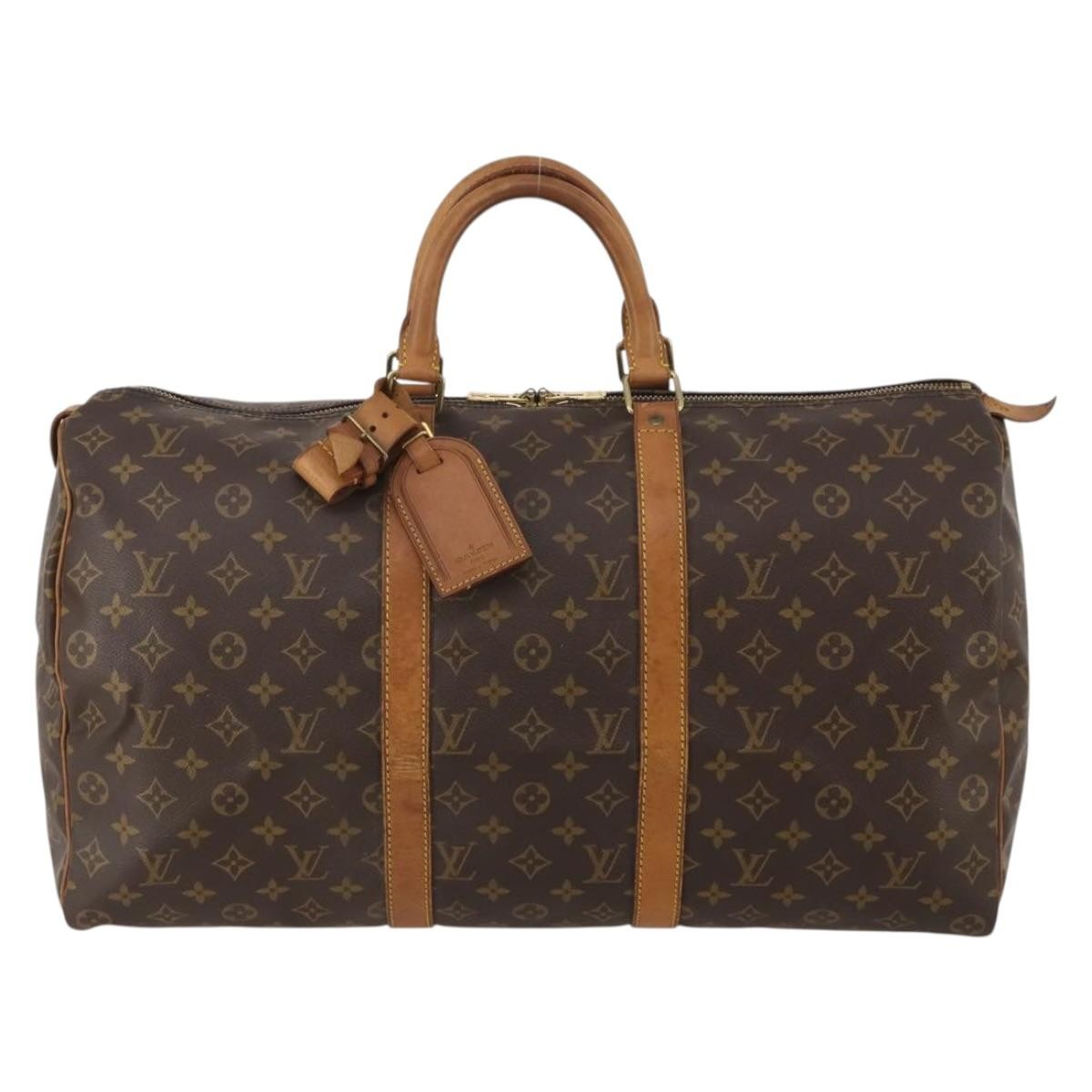 Louis Vuitton Keepall Monogram Canvas, Brown, Canvas, Travel Bag