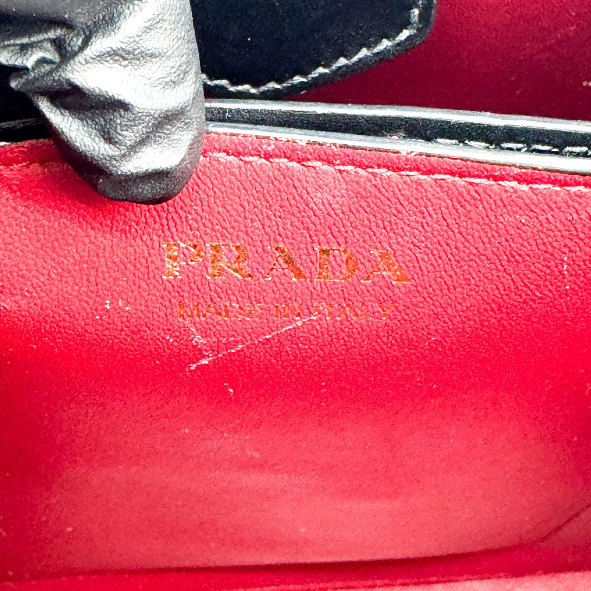 Prada Panier Bucket Saffiano Leather, Black, Leather, Handbag