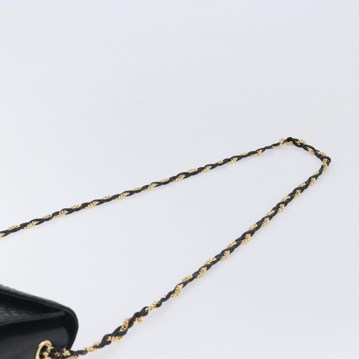 Bally Vintage Chain Quilted Leather, Black, Leather, Shoulder Bag