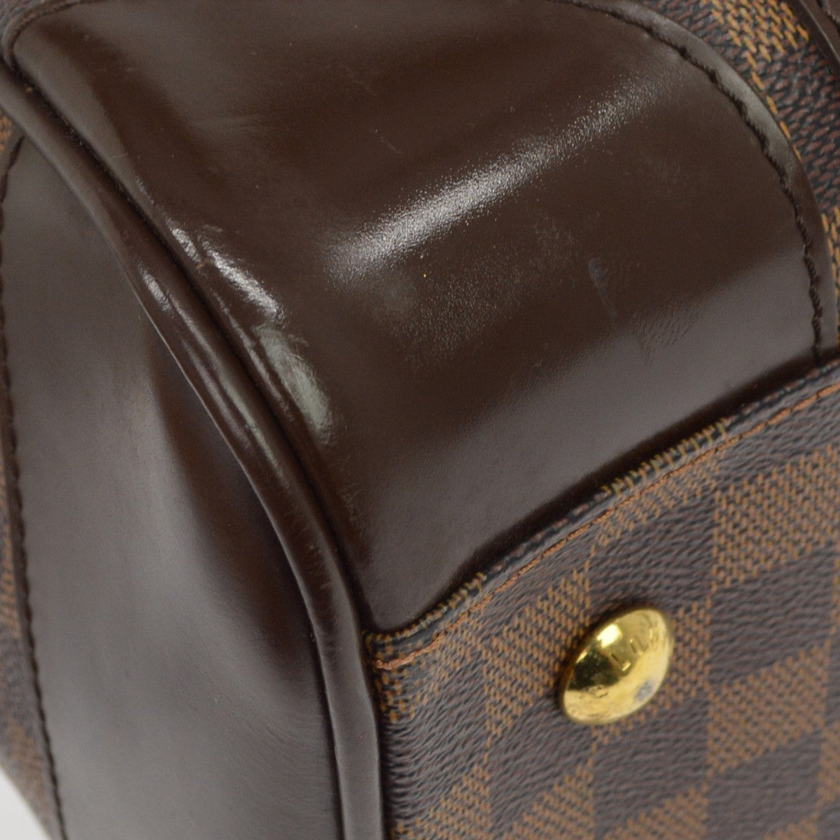Louis Vuitton Berkeley Damier Ebene, Brown, Canvas, Handbag