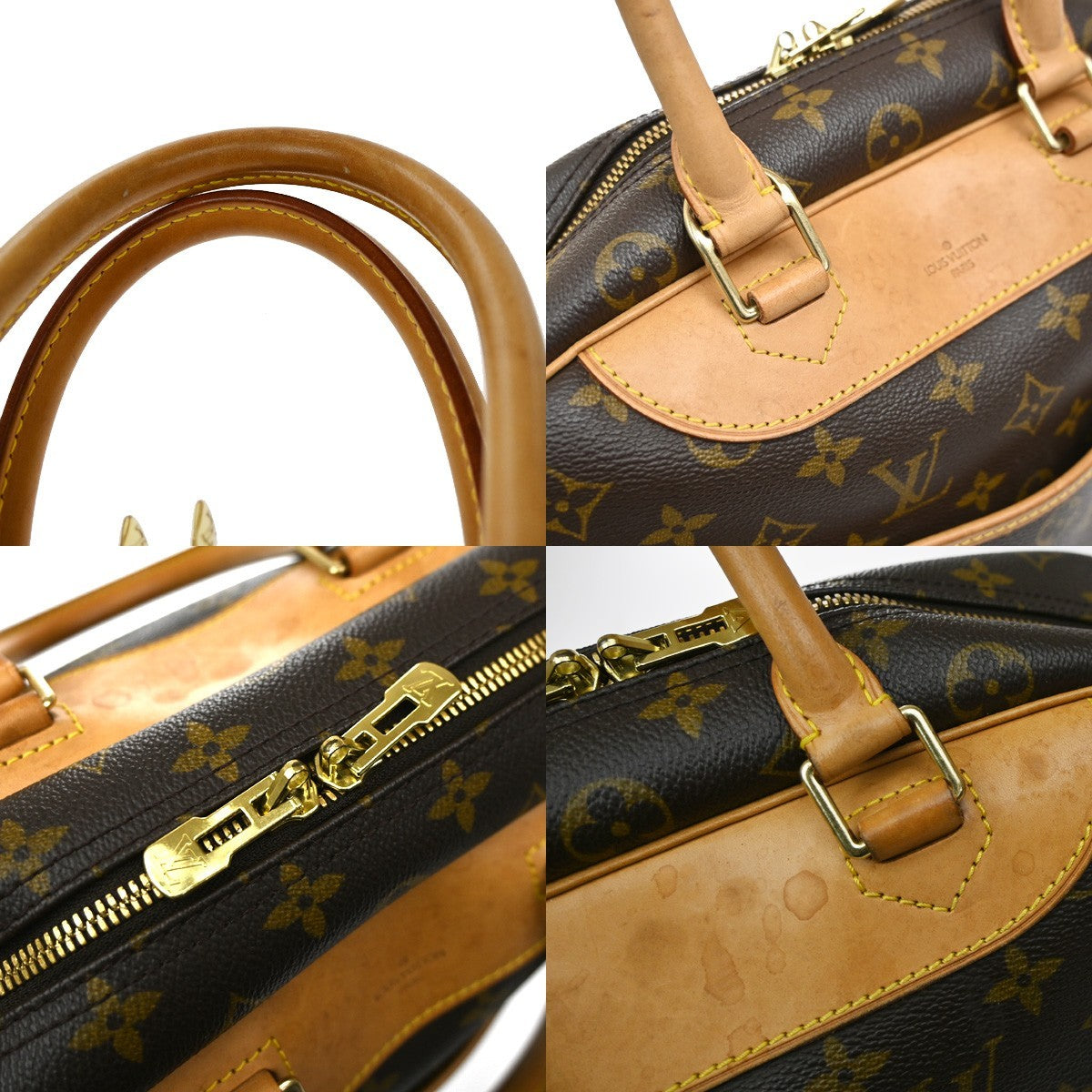 Louis Vuitton Deauville Monogram, Brown, Canvas, Handbag