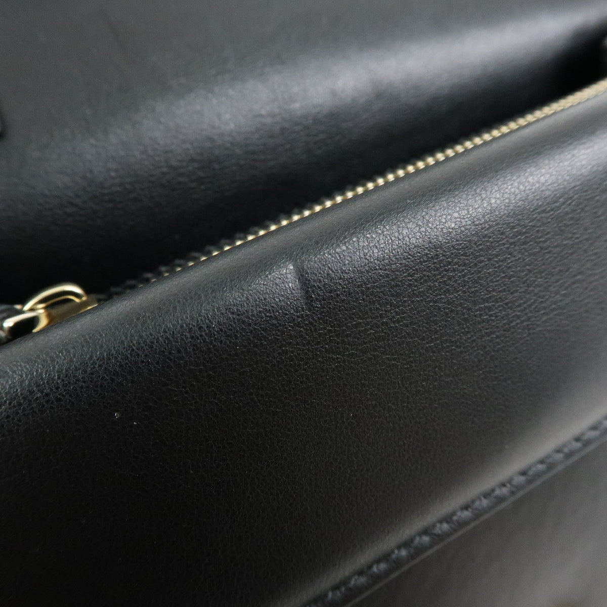 Valentino Garavani VLogo Full Flap Chain Leather, Black, Leather, Shoulder Bag