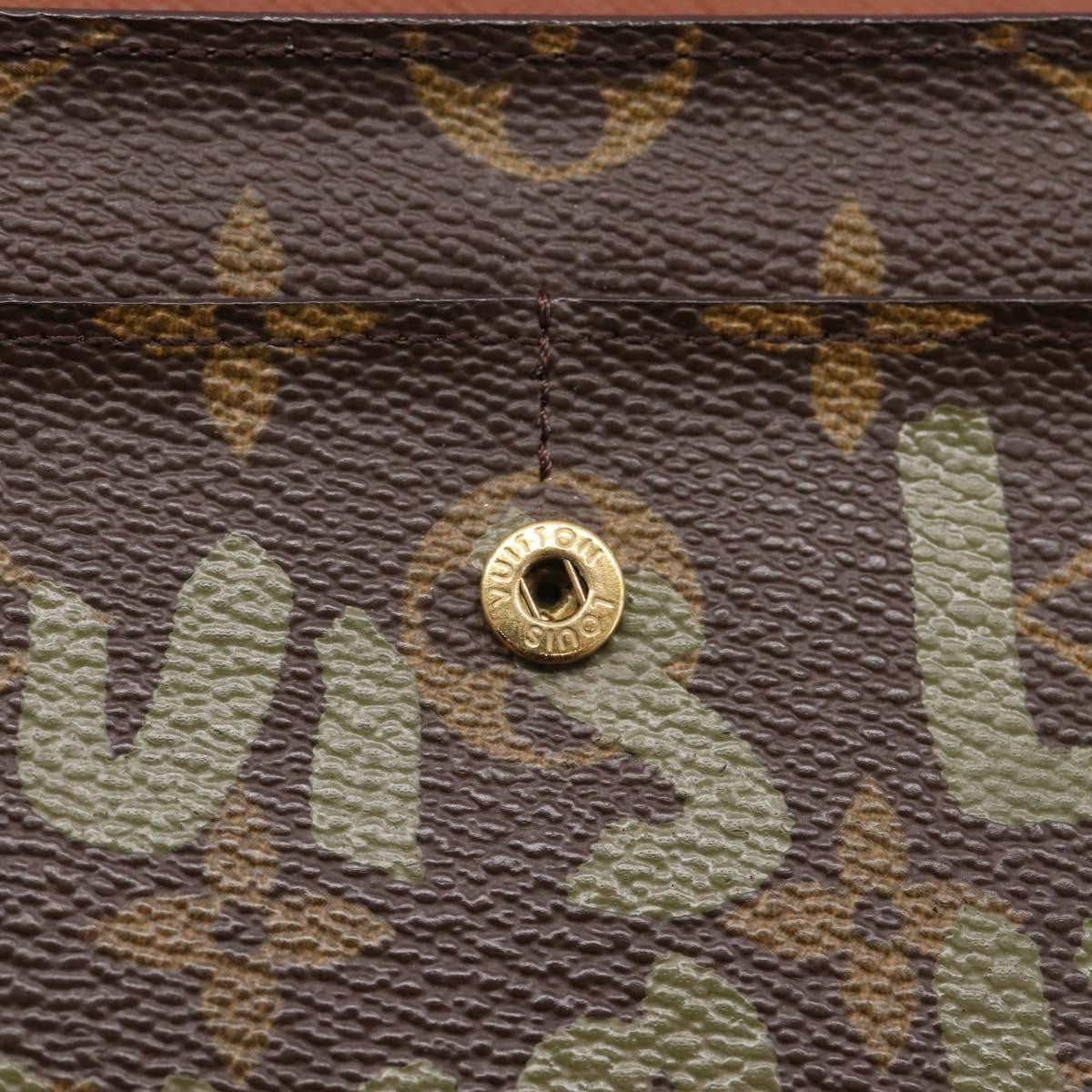 Louis Vuitton Sarah Limited Edition Monogram Graffiti, Khaki, Canvas, Wallet