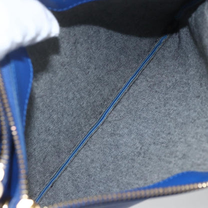 Celine Trio Crossbody Bag Leather, BLUE, LEATHER, Shoulder bag