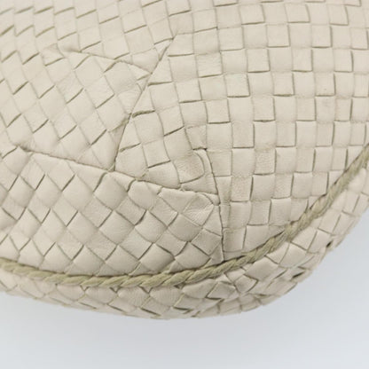 Bottega Veneta Zip Hobo Intrecciato, White, Leather, Handbag