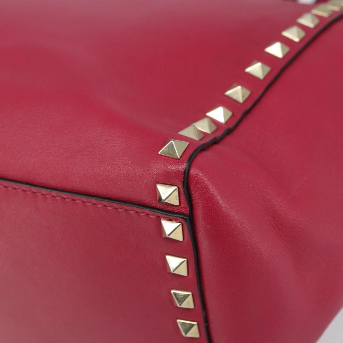 Valentino Garavani Rockstud Tote Rigid Leather, Pink, Leather, Tote Bag