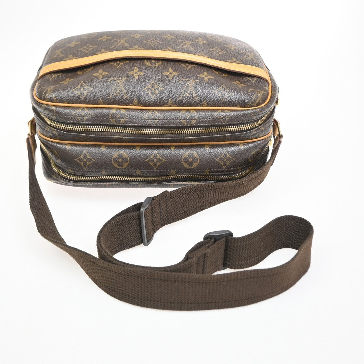 Louis Vuitton Reporter Monogram, Brown, Canvas, Shoulder Bag