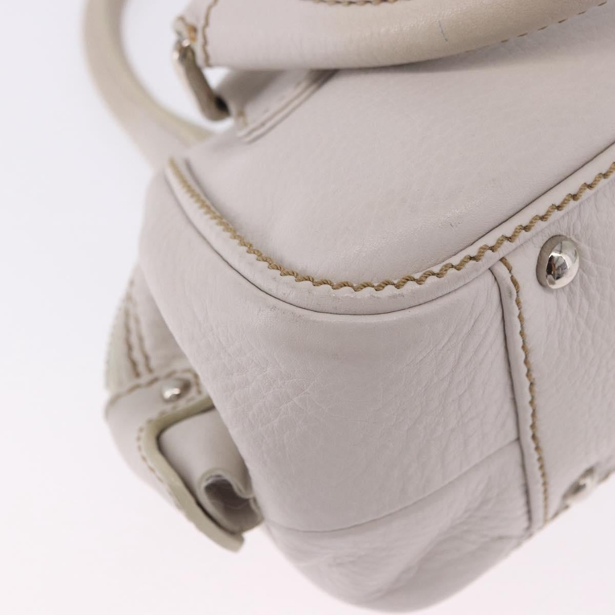 Chanel Lax Tassel Pebbled Leather, White, Leather, Handbag