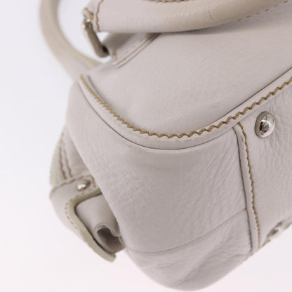 Chanel Lax Tassel Pebbled Leather, White, Leather, Handbag