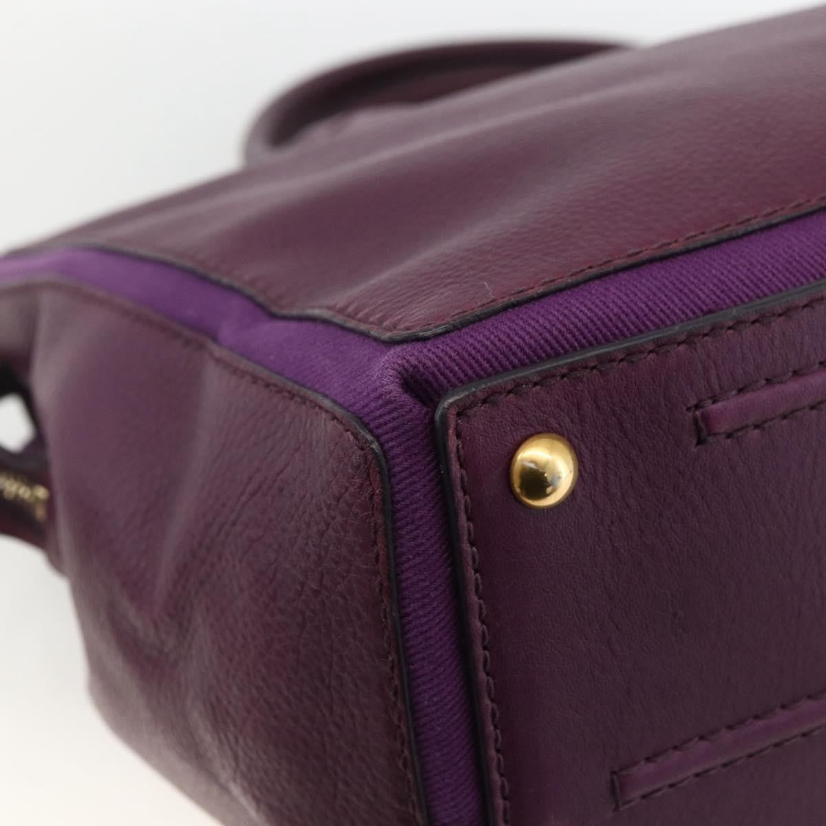 Saint Laurent Bicolor Muse Two Cabas Leather, Purple, Leather, Tote Bag