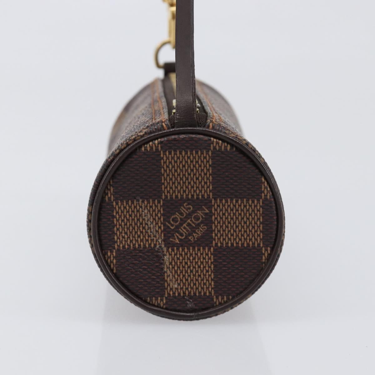 Louis Vuitton Papillon Pochette Damier, Brown, Canvas, Clutch