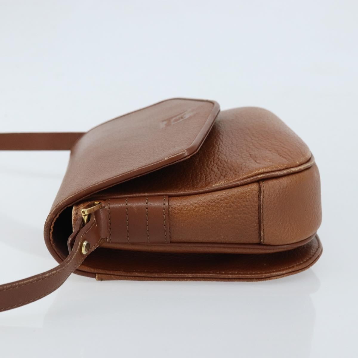 Burberry Flap Shoulder Leather, Brown, Leather, Shoulder Bag