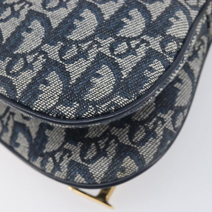 Christian Dior Saddle Messenger Oblique Canvas, Navy, Canvas, Clutch