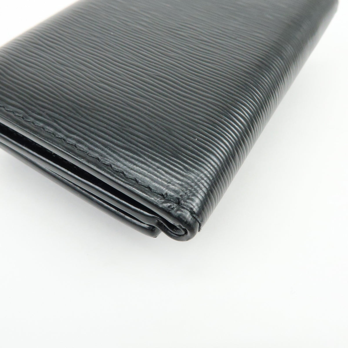 Prada Envelope Trifold Saffiano Leather, Black, Leather, Wallet