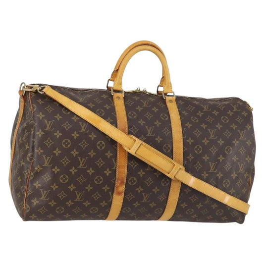 Louis Vuitton Keepall Bag Monogram Canvas, BROWN, CANVAS, Travel bag