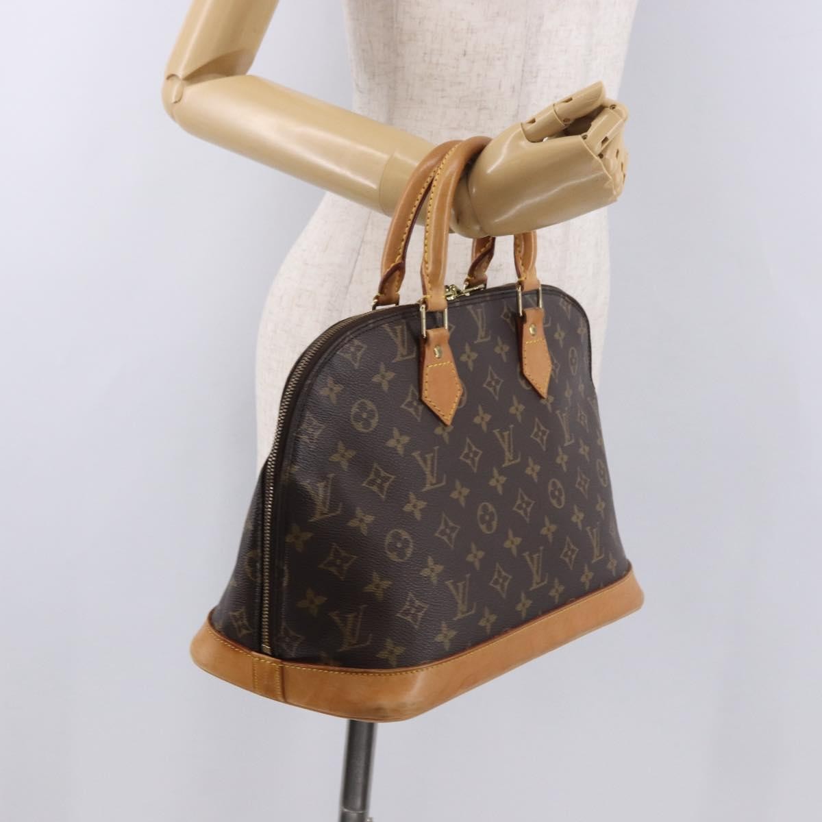 Louis Vuitton Vintage Alma Monogram Canvas, Brown, Canvas, Handbag