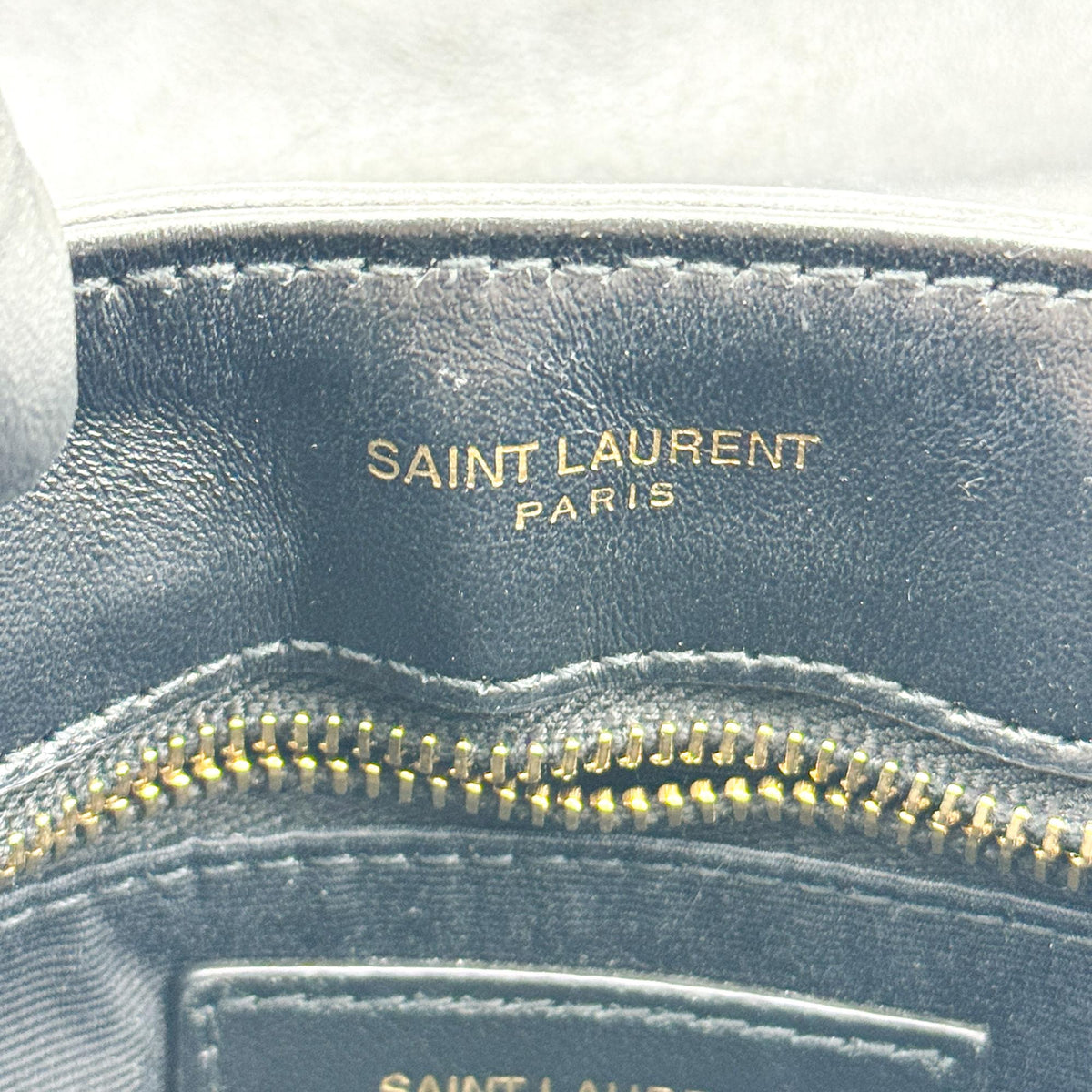 Saint Laurent Loulou Matelasse Chevron Leather, Black, Leather, Shoulder Bag