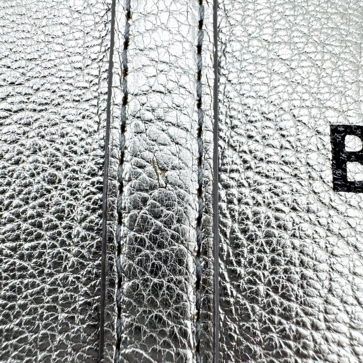 Balenciaga Everyday Patent, Silver, Leather, Tote Bag