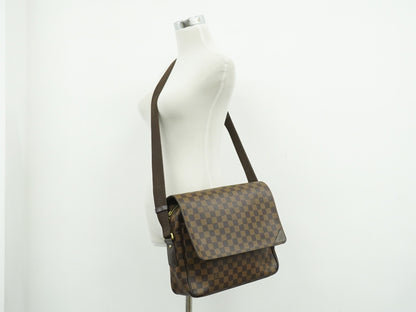 Louis Vuitton Shelton Messenger Damier Ebene, Brown, Canvas, Shoulder Bag