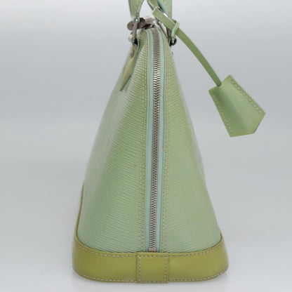 Louis Vuitton Alma Electric Epi Leather, Green, Patent Leather, Handbag